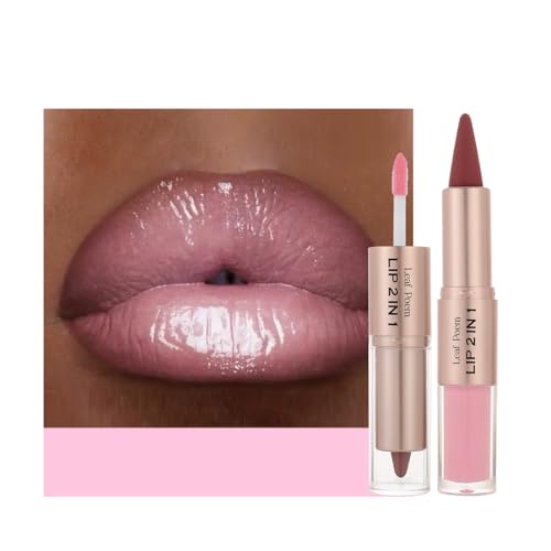 Image 9 of #09 Soft Baby Pink Ombre / 1 Count (Pack of 1) for the product BAISEN DIARY 2-in-1 Double-Ended Matte Lip Liner & Lip Gloss Duo