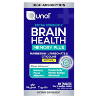 Thumbnail for Image 1 of 60 Count (Pack of 1) for the product Qunol Brain Health Memory Plus w/Magtein, Cognizin & Vitamin B6, 60ct