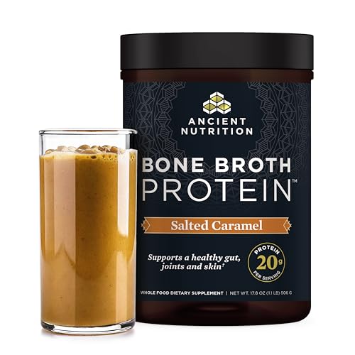 Image 1 of Default Title for the product Ancient Nutrition Grass Fed Bone Broth Protein Powder, Salted Caramel