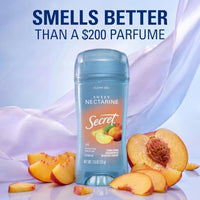 Thumbnail for Image 5 of Secret Antiperspirant Deodorant for Women, Sweet Nectarine Scent, 2.6 oz