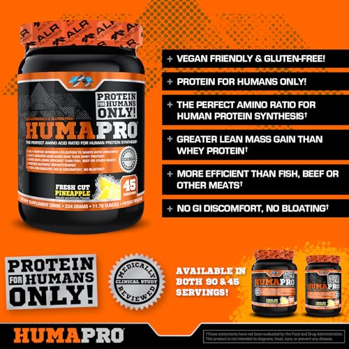 Image 4 of ALR Industries Humapro Vegan EAA Formula Fresh Cut Pineapple 45 Servings