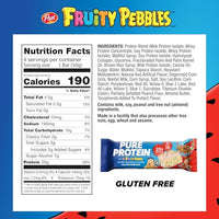 Thumbnail for Image 2 of Pure Protein Fruity PEBBLESTM Protein Bars, 20g Protein, Gluten Free, 12 Ct
