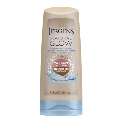 Image 1 of Default Title for the product Jergens Natural Glow In Shower Lotion, Self Tanner, Medium To Deep, 7.5 oz