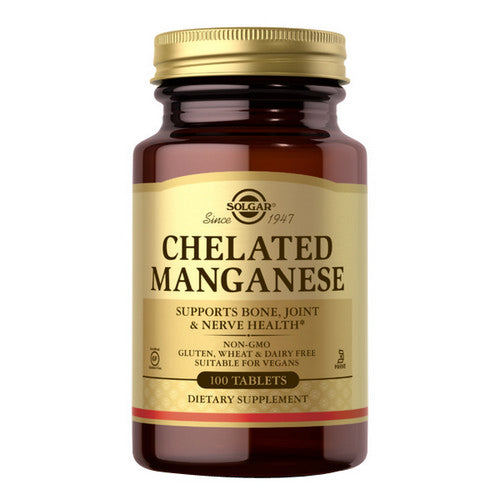 Solgar Chelated Manganese Tablets 100 Tabs