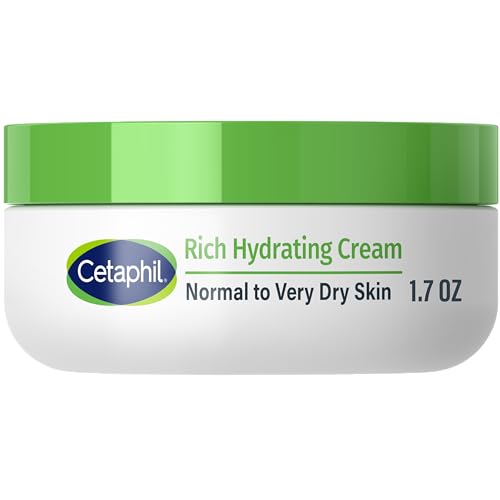 Image 1 of 1.7 Ounce (Pack of 1) / Rich Hydrating Cream for the product Cetaphil Rich Hydrating Night Face Cream, Hyaluronic Acid, Dry Skin, 1.7oz