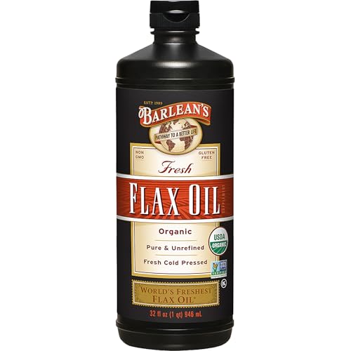 Image 1 of 32 Fl Oz (Pack of 1) for the product Barlean's Organic Flaxseed Oil