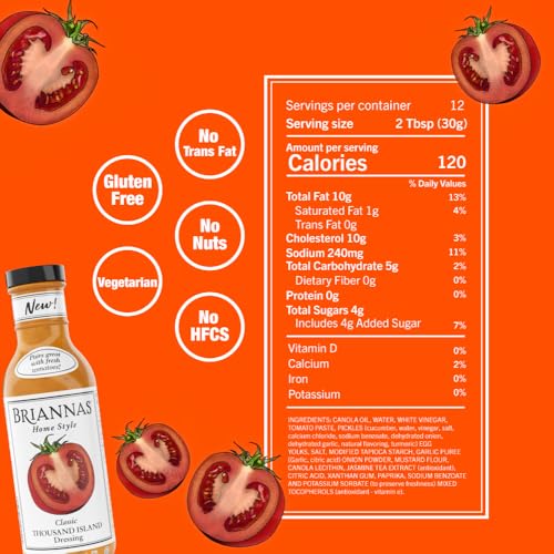 Image 2 of BRIANNAS Home Style Thousand Island Dressing, Gluten Free, 10 fl. oz.