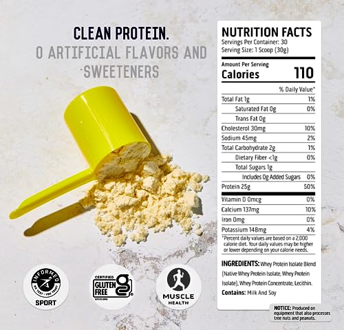 Image 5 of Ascent 100% Whey Protein Powder, Unflavored 2 lb, Daily Protein