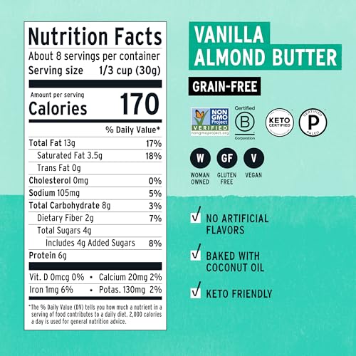 Image 2 of purely elizabeth. Vanilla Almond Butter Keto Granola with MCT Oil Grain-Free (3 Ct, 8oz Bags)