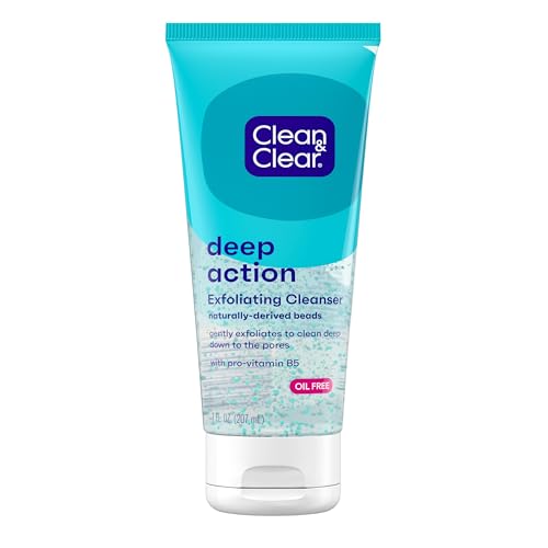 Image 3 of Natural / 7 Fl Oz (Pack of 12) for the product Clean & Clear Oil-Free Deep Action Exfoliating Facial Cleanser