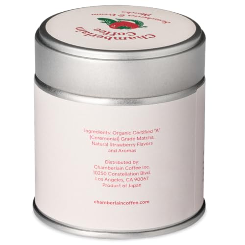Image 2 of Chamberlain Coffee Strawberry Ceremonial Grade Matcha Tin, 30 Servings