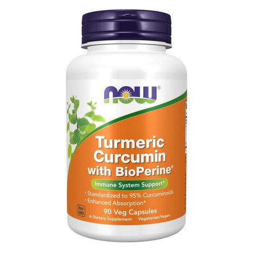 Now Foods Turmeric Curcumin + Bioperine 90 VegCaps