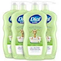 Thumbnail for Image 1 of Default Title for the product Dial Kids Melon 3-in-1 Body Wash + Hair + Bubble Bath, 24 Fl Oz, 4-Pack