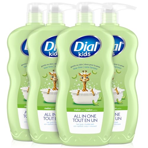 Image 1 of Default Title for the product Dial Kids Melon 3-in-1 Body Wash + Hair + Bubble Bath, 24 Fl Oz, 4-Pack