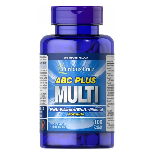 Puritan's Pride ABC Plus Multivitamin and Multi-Mineral Formula 100 Tablets