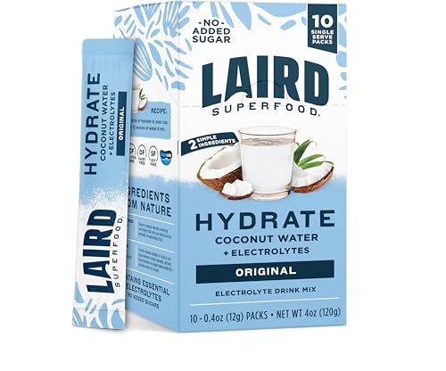 Image 1 of Default Title for the product Laird Superfood Original Hydrate Coconut Water 10ct, 0.3 OZ