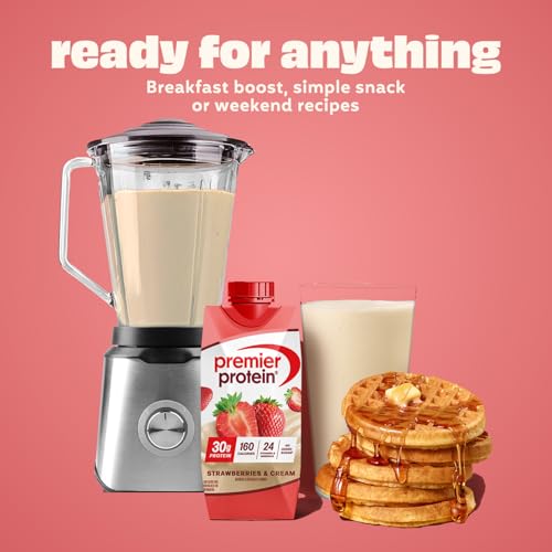 Image 5 of Premier Protein 30g High Protein Shake, Strawberries & Cream, 4 Pack