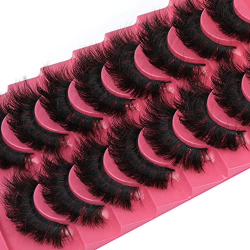 Image 7 of Winifred Eyelashes Mink Lashes Dramatic Full Volume False Eyelashes 6D Faux Mink Eye Lash 18mm Long Lashes Pack 8 Pairs