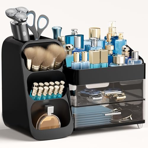 Image 5 of Black / Large for the product HBlife Makeup Organizer with Brush Holder