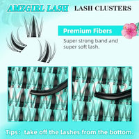 Thumbnail for Image 2 of AMZGIRL LASH Lash Clusters Manga 168Pcs Eyelash Cluster Wet Look Ultra-Thin Invisible Lash Band Eyelashes Extensions Spiky Anime Wide Span Lashes for Beginners
