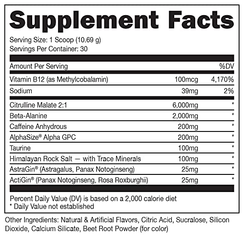 Image 2 of Bucked Up Pre Workout Powder (Strawberry Kiwi)