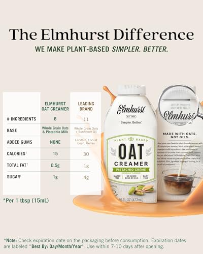 Image 5 of Elmhurst 1925 Pistachio Cre`me Oat Creamer - 16 Ounce (Pack of 6)