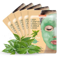 Thumbnail for Image 1 of Default Title for the product Purederm Green Tea Bubble Face Mask 5 Pack