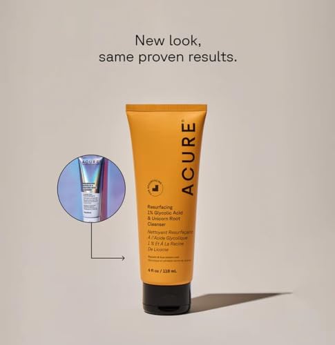 Image 3 of Acure Resurfacing 1% Glycolic Acid & Unicorn Root Cleanser - 4 fl oz
