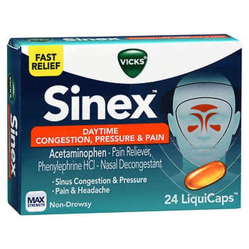 Vicks Sinex Daytime Congestion - Pressure & Pain Liquicaps 24 Caps