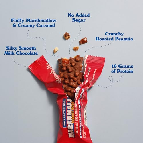 Image 5 of BAREBELLS Soft Protein Bars Marshmallow Peanut Road 24 Bars Total (2 Packs of 12)
