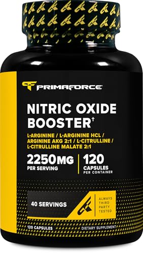 Image 1 of 120 Count (Pack of 1) for the product Primaforce Nitric Oxide Booster (2,250mg) 120 Capsules, 40 Servings