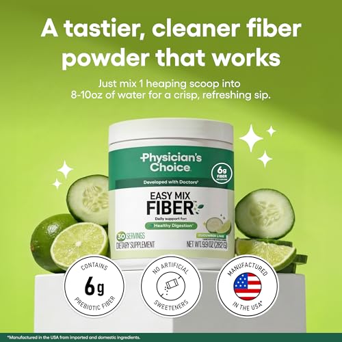 Image 2 of Physician's CHOICE Easy Mix Fiber for GLP-1 Support - 30 Servings