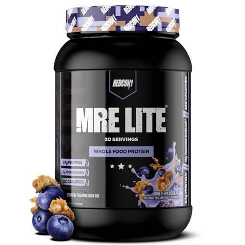 Image 1 of Default Title for the product REDCON1 MRE Lite Whole Food Protein Powder, Blueberry Cobbler - 30 Servings