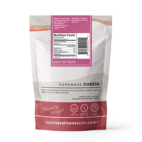 Image 2 of Cultures For Health Fresh Cheese Starter Culture | 4 Direct-Set Mesophilic Packets & 2 Vegetable Rennet Tablets