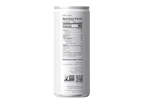 Image 2 of ONCE UPON A COCONUT Premium Blueberry Coconut Water - 10.8 Fl Oz (Pack of 12)