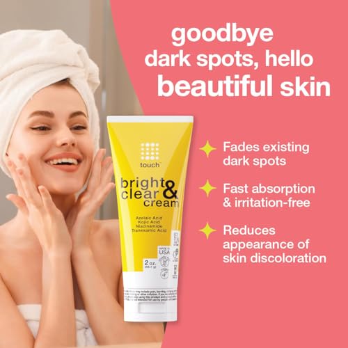 Image 2 of TOUCH Radiance Cream with Niacinamide, Kojic Acid, Tranexamic Acid & Azelaic Acid ? Brightening Face Cream for Uneven Skin Tone ? 2 oz