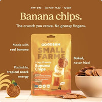 Thumbnail for Image 3 of GOODSAM Small Farms Baked Banana Chips, Pack of 8 Simple Ingredient Fruit Chips