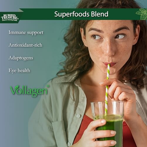Image 5 of Buried Treasure Green20 Fusion – Superfood Blend with Vollagen, 32oz Liquid