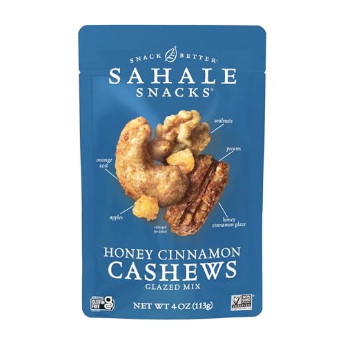 Image 1 of Default Title for the product Sahale Snacks Honey Cinnamon Cashews Glazed Mix, 4 Ounce (Pack of 6)