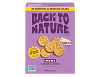 Thumbnail for Image 1 of Default Title for the product Back to Nature Garlic & Herb Seasoned Mini Crackers, Plant Based Snack, 1pk