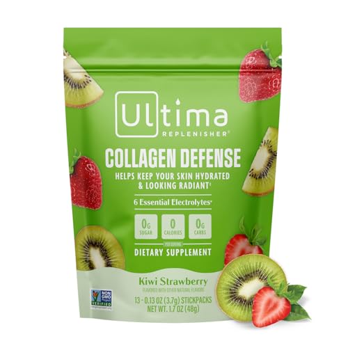 Image 1 of Default Title for the product Ultima Replenisher Collagen Defense, Kiwi Strawberry, 13 Stickpacks