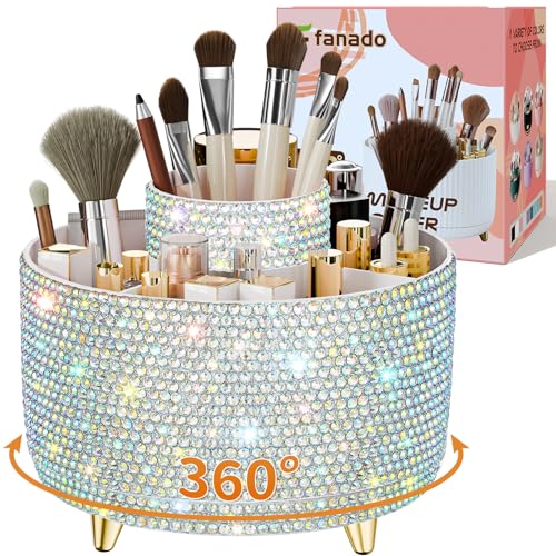 Image 16 of Bling dz-White AB for the product fanado 360? Rotate Makeup Brush Holder Organizer