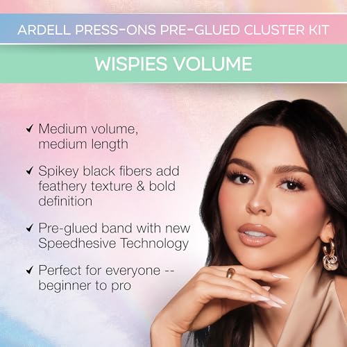 Image 2 of Ardell Press On Pre-Glued Eyelash Extension with Applicator - Wispies Volume, 30 Count