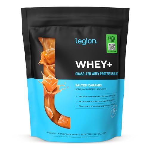 Image 13 of Salted Caramel / 30 Servings (Pack of 1) for the product Legion Whey+ Protein Isolate Grass Fed