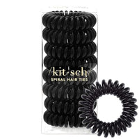 Thumbnail for Image 4 of Black / 8 Count (Pack of 1) for the product Kitsch Spiral Hair Ties for Women