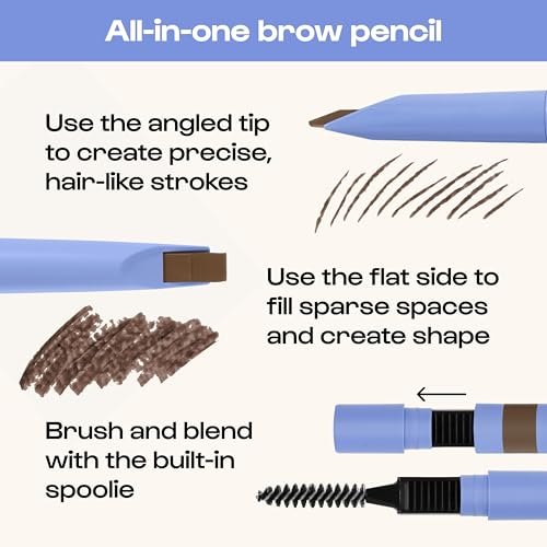 Image 4 of ALLEYOOP Swift Brow Shape + Fill Eyebrow Pencil, Sharpener, Dark Brown
