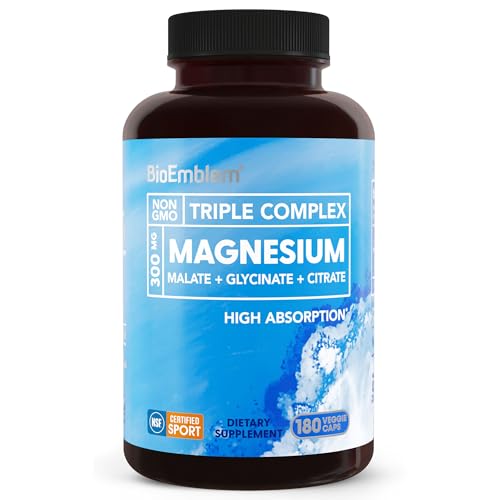 Image 1 of Default Title for the product BioEmblem Triple Magnesium Complex, 300 mg Per Serving, 180 Capsules