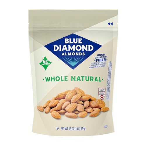 Image 1 of Default Title for the product Blue Diamond Almonds Raw Whole Natural 16 Ounce