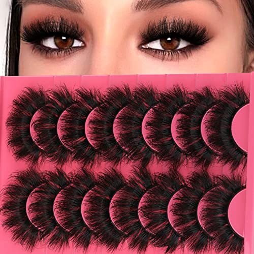 Image 1 of Default Title for the product Winifred Eyelashes Mink Lashes Dramatic Full Volume False Eyelashes 6D Faux Mink Eye Lash 18mm Long Lashes Pack 8 Pairs