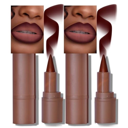 Image 23 of 2Pcs 07# Mulberry / 1 Count (Pack of 1) for the product BAISEN DIARY 2-in-1 Double-Ended Matte Lip Liner & Lip Gloss Duo